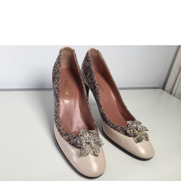 Missoni Italy Heels Women Beige US 7.5 - Picture 3 of 9
